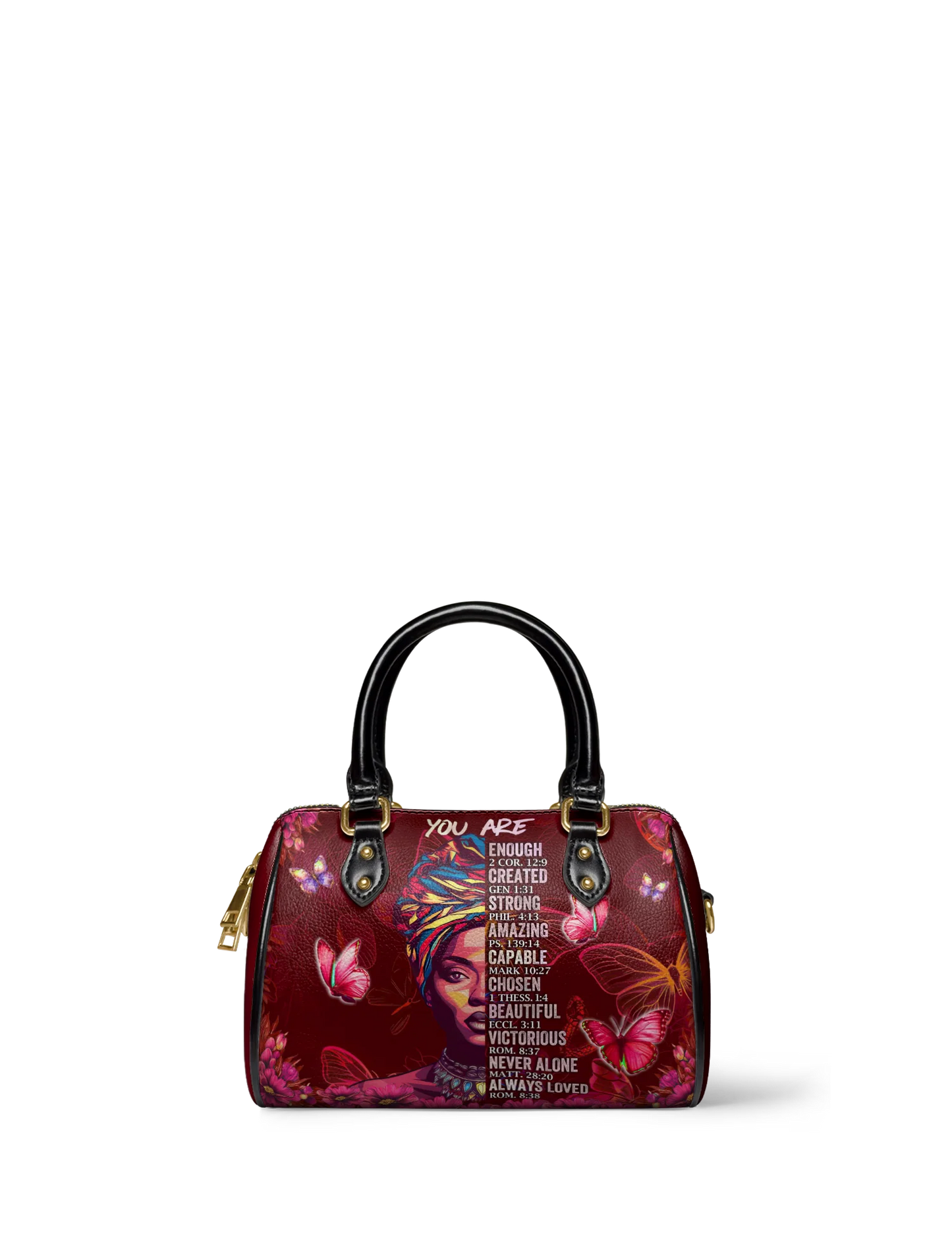 Afroyla "Imani" Pomegranate Red Mini Satchel