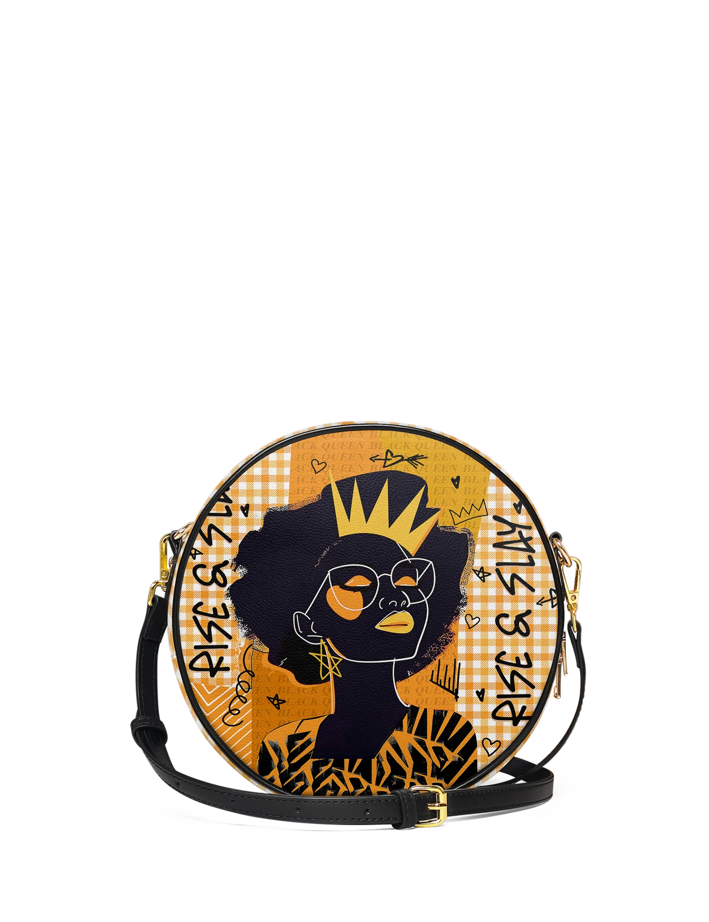 Afroyla "Aina" Honeycomb Circle Crossbody Bag