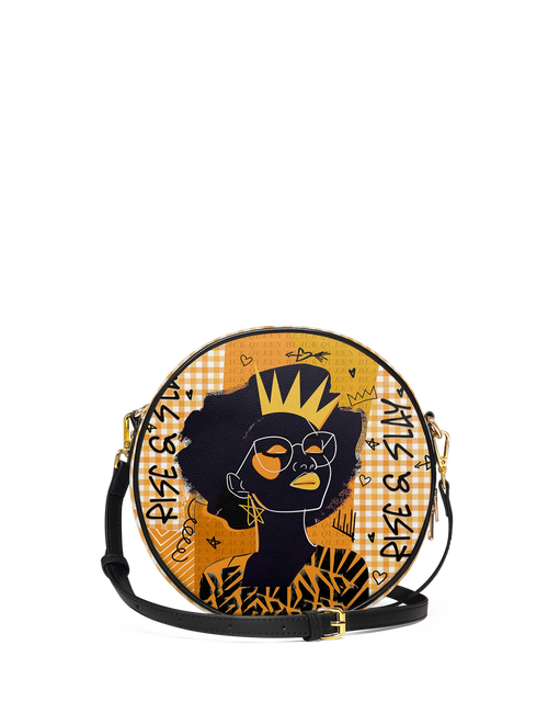 Afroyla "Aina" Honeycomb Circle Crossbody Bag