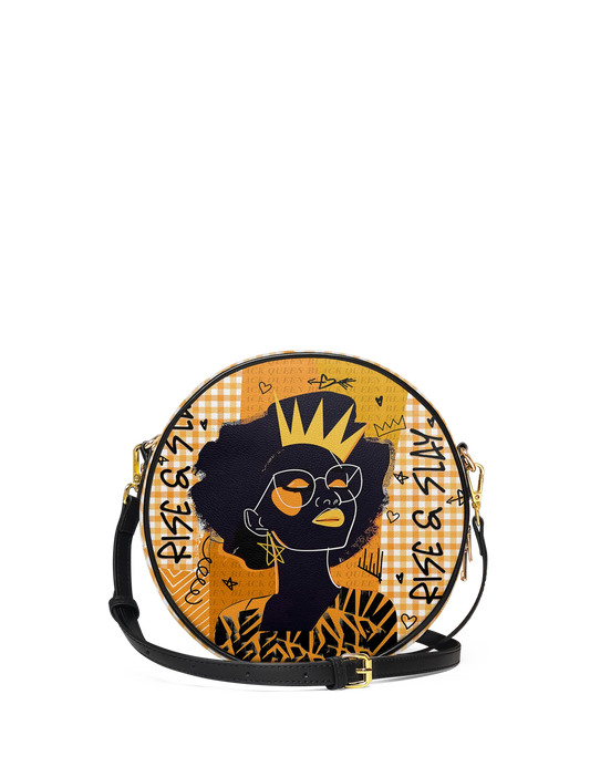 Afroyla "Aina" Honeycomb Circle Crossbody Bag