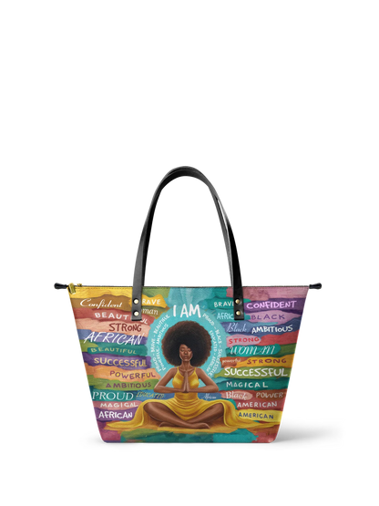 Afroyla "AfroEssence" Leather Tote Bag