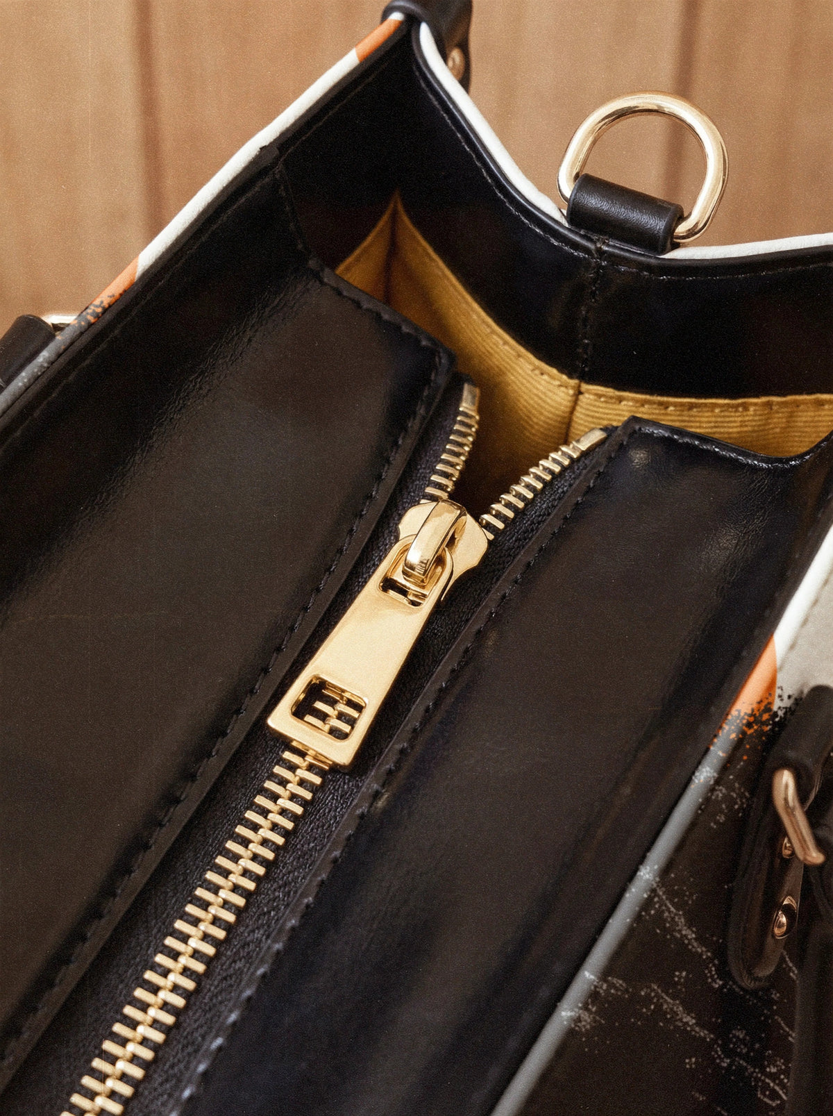 Afroyla "Fahari" Marshmallow Citrus Leather Handbag