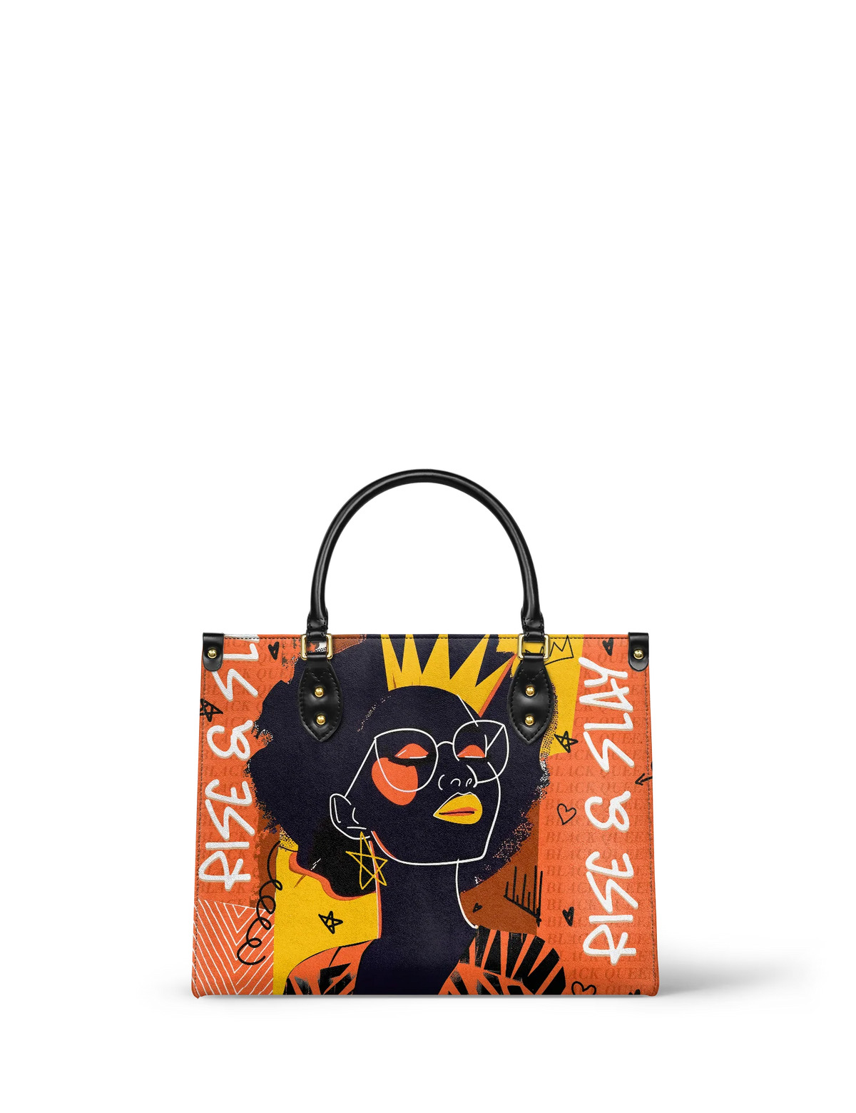 Afroyla "Aina" Orange Sorbet Leather Handbag