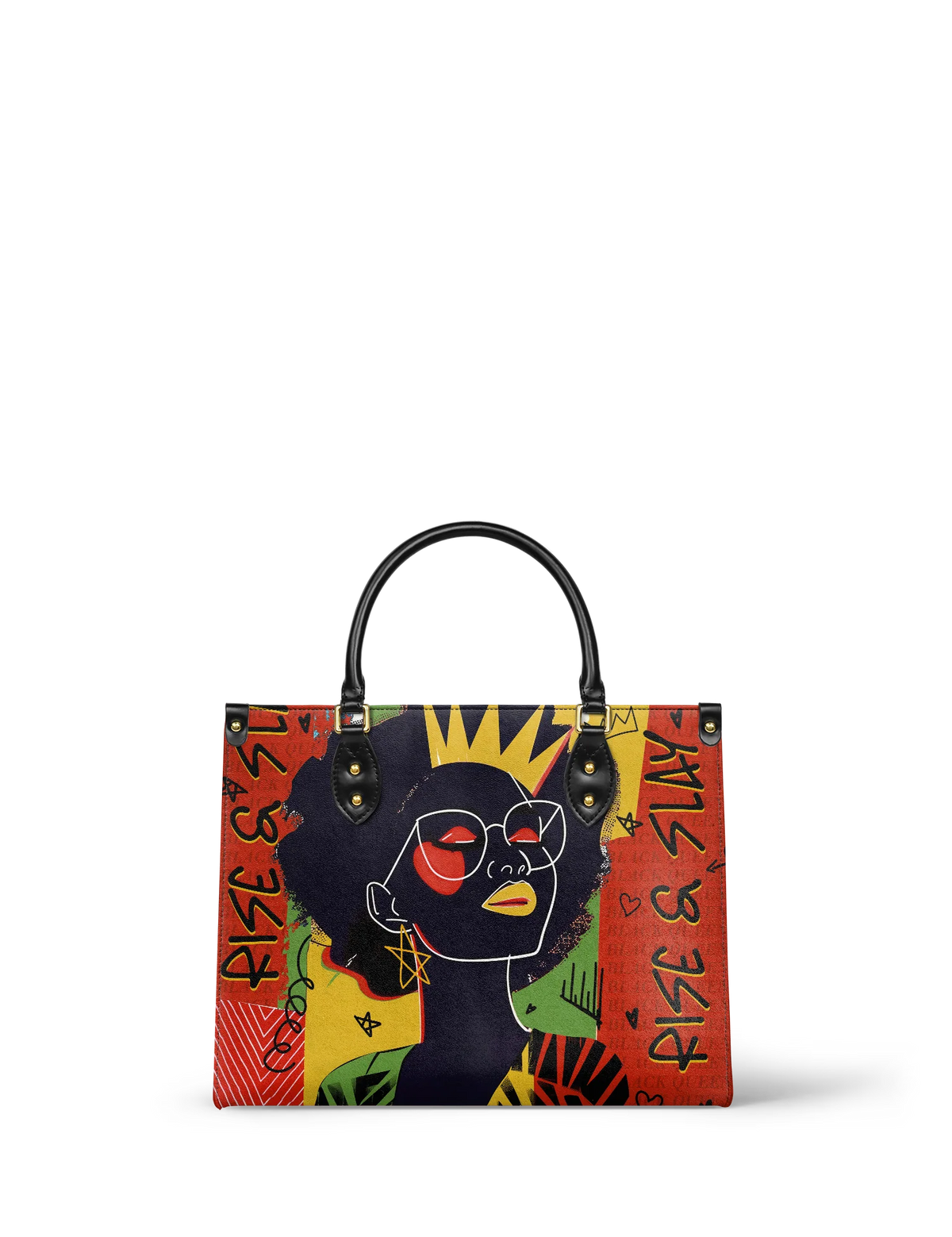 Afroyla "Aina" Flame Red Leather Handbag