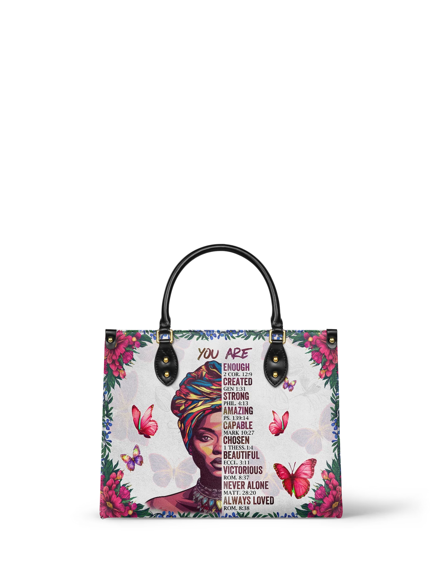 Afroyla "Imani" Dove White Leather Handbag