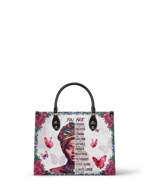 Afroyla "Imani" Dove White Leather Handbag