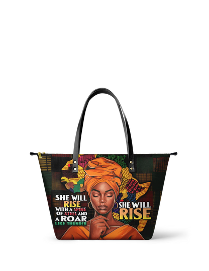 Afroyla "Thundara" Leather Tote Bag