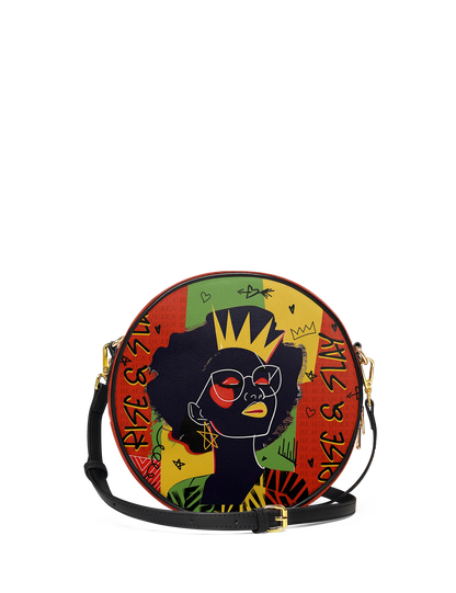 Afroyla "Aina" Flame Red Circle Crossbody Bag