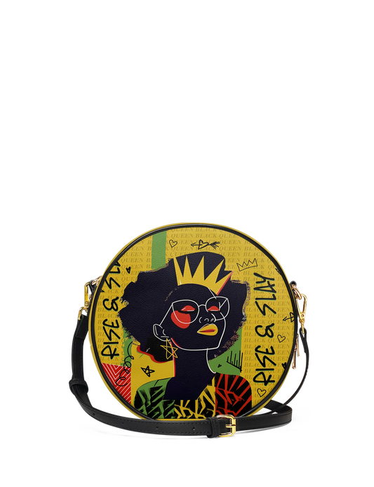 Afroyla "Aina" Lemon Zest Circle Crossbody Bag