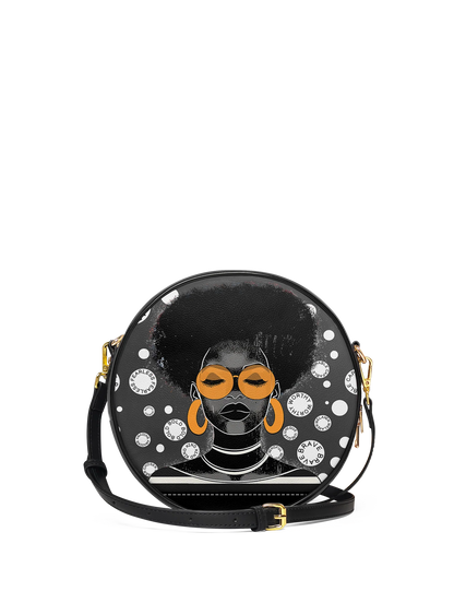 Afroyla "Fahari" Monochrome Circle Crossbody Bag
