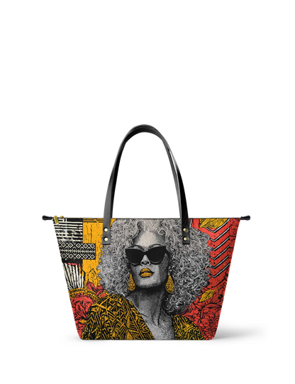 Afroyla "Nandeka" Leather Tote Bag