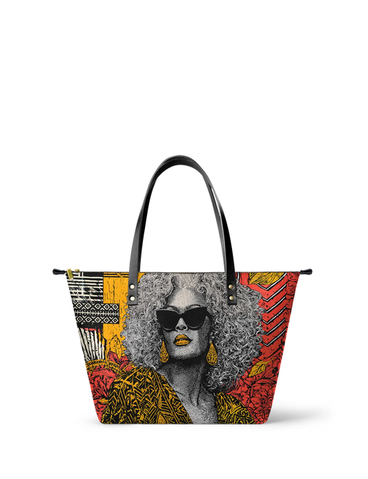 Afroyla "Nandeka" Leather Tote Bag