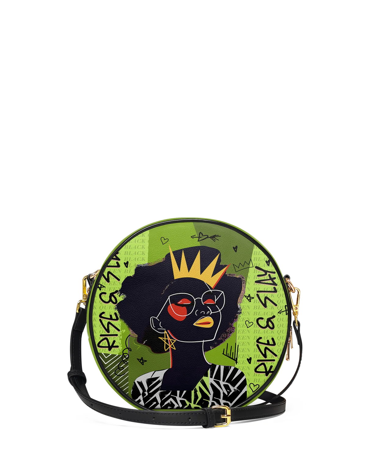 Afroyla "Aina" Lime Pop Circle Crossbody Bag