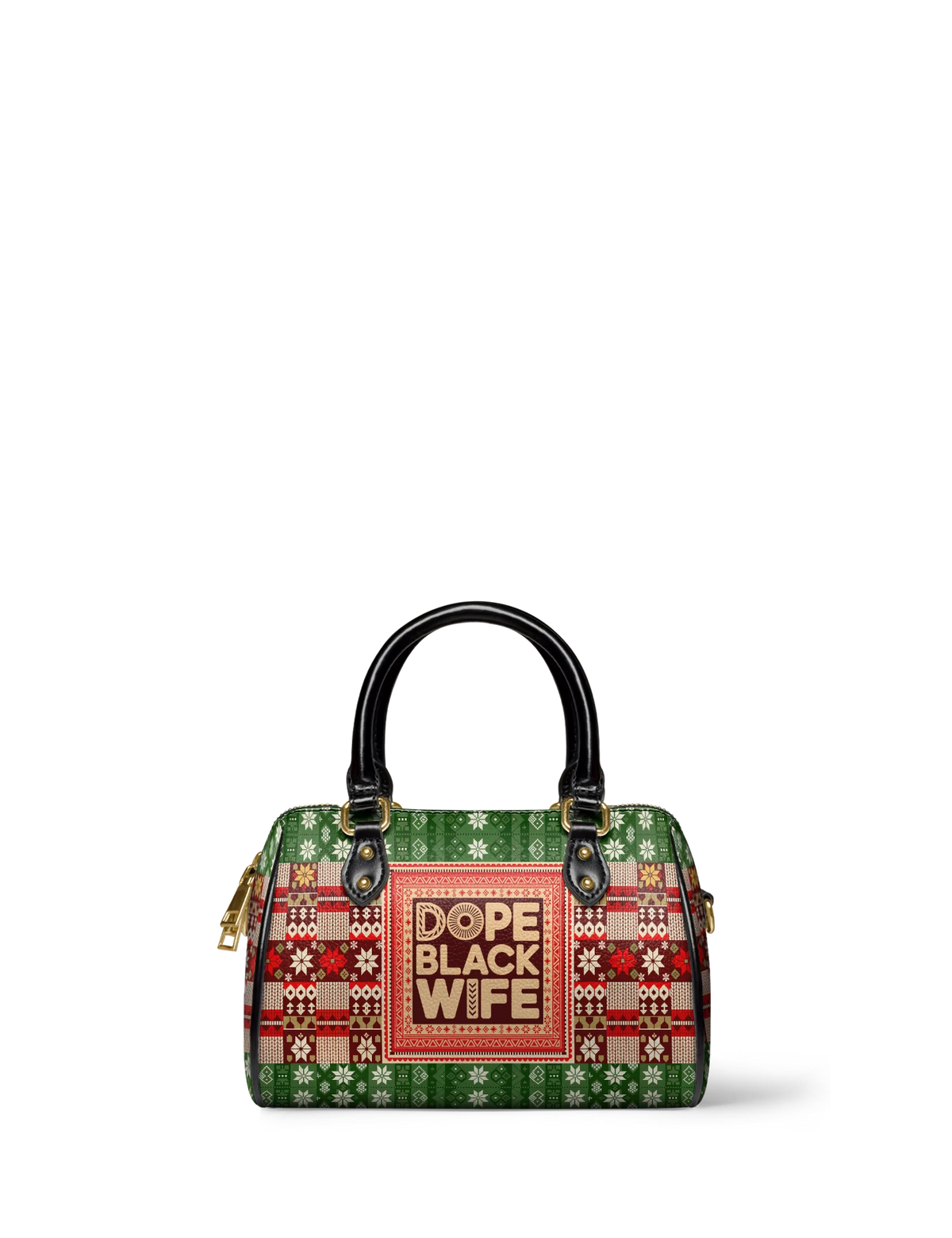 Afroyla "Dope Black Wife" Frosted Pine Mini Satchel