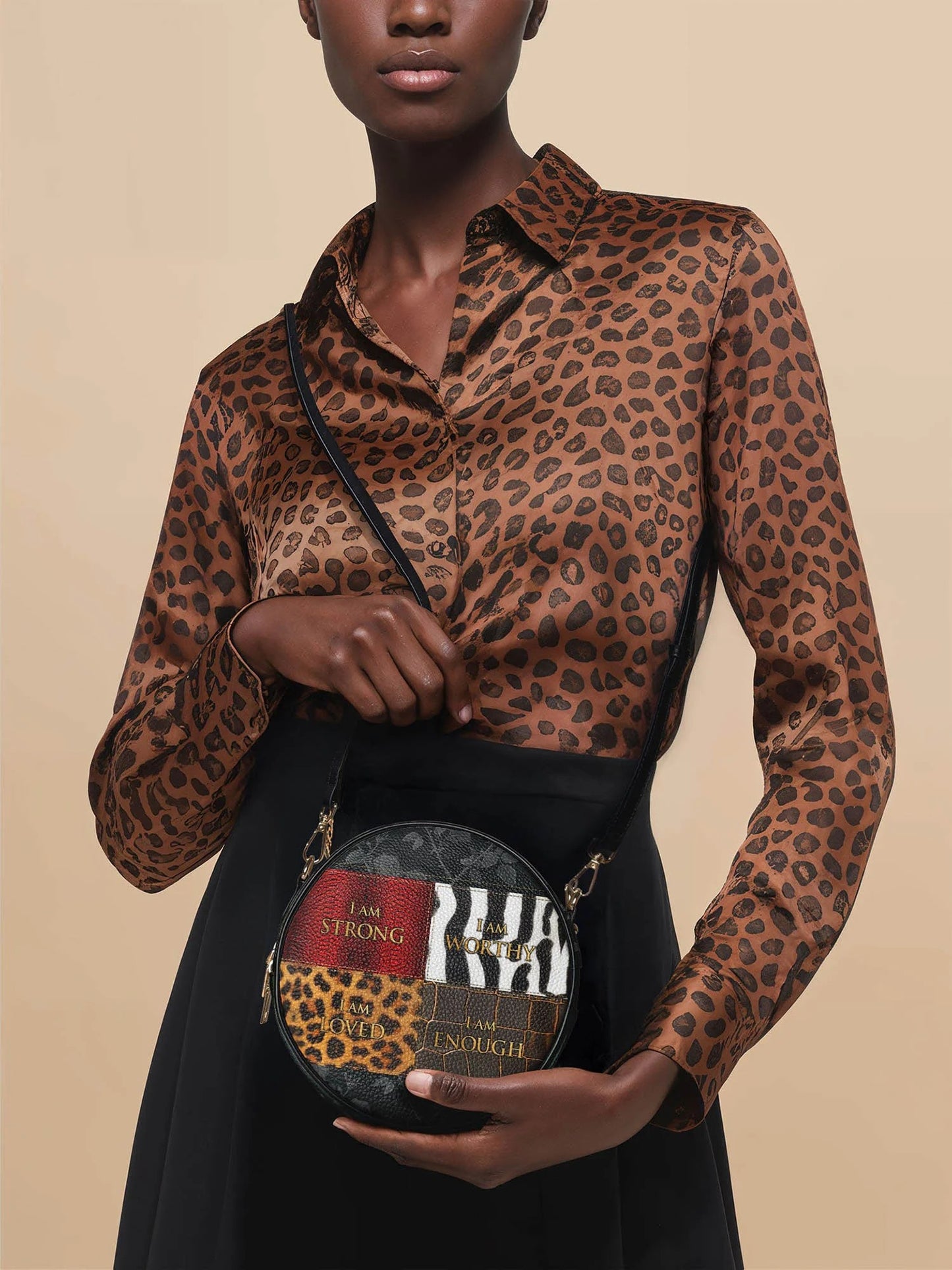 Afroyla "Kadia" Circle Crossbody Bag