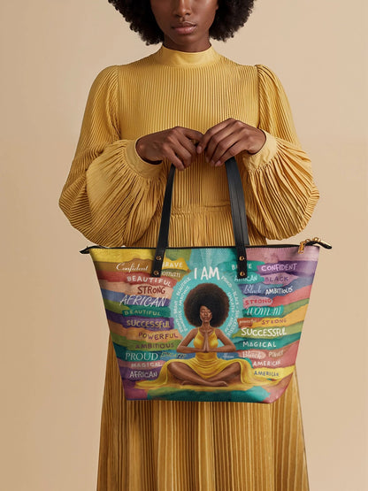 Afroyla "AfroEssence" Leather Tote Bag
