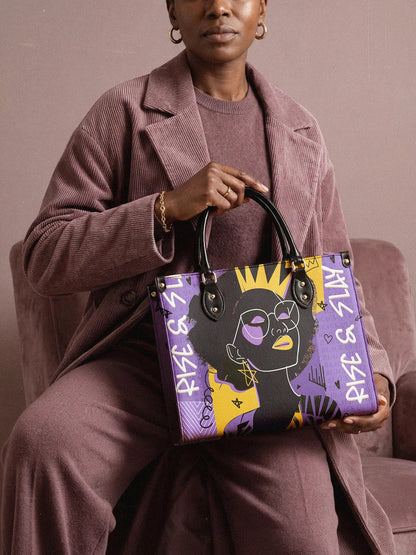 Afroyla "Aina" Grape Soda Leather Handbag