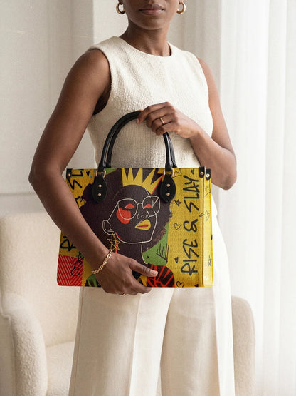 Afroyla "Aina" Lemon Zest Leather Handbag