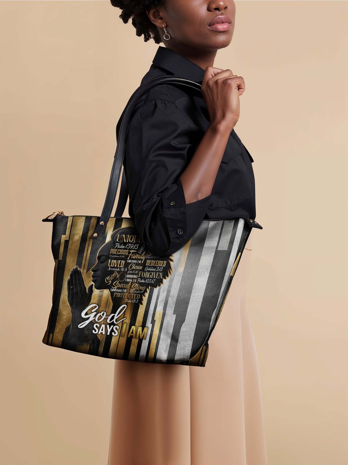 Afroyla "Amara" Leather Tote Bag