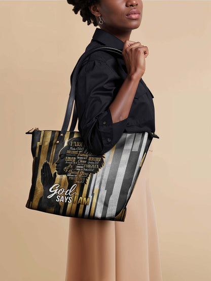 Afroyla "Amara" Leather Tote Bag