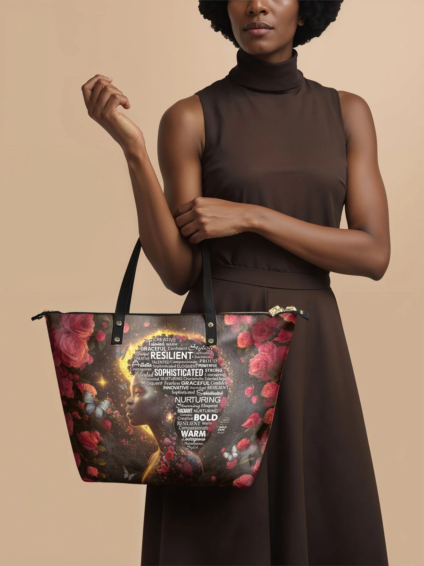 Afroyla "Aurenna" Leather Tote Bag
