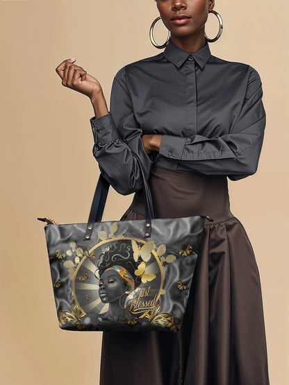 Afroyla "Barakaya" Leather Tote Bag
