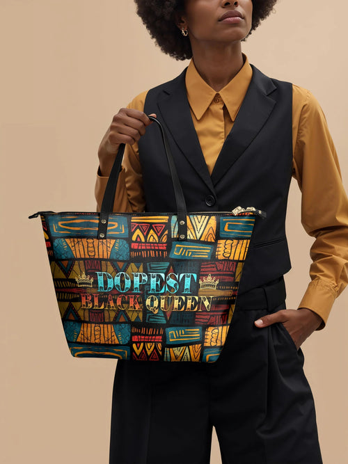 Afroyla "Dopeya" Leather Tote Bag