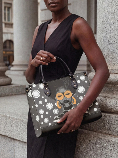 Afroyla "Fahari" Monochrome Leather Handbag