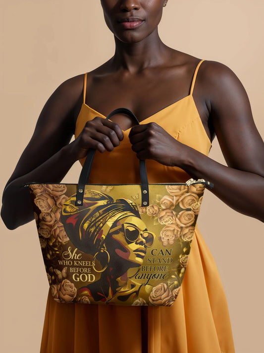 Afroyla "Godfidence" Leather Tote Bag