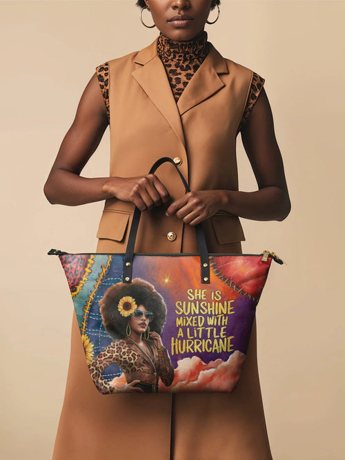 Afroyla "Huriya" Leather Tote Bag