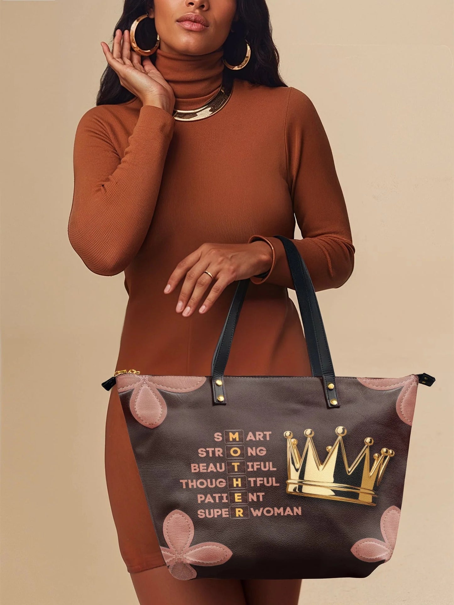 Afroyla "Imarimom" Leather Tote Bag
