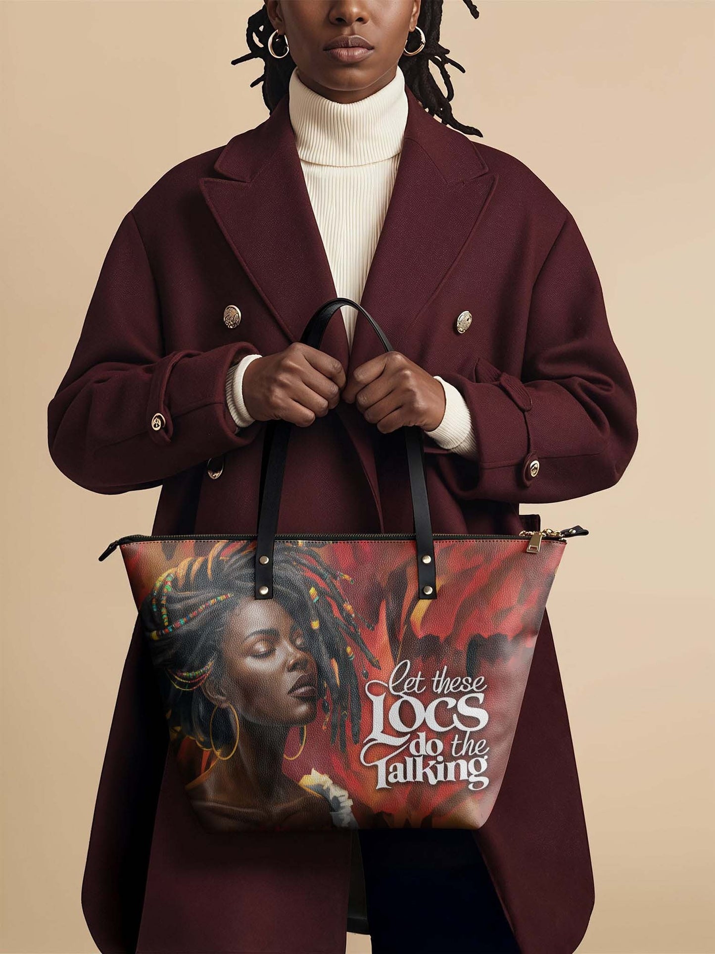 Afroyla "Locella" Leather Tote Bag