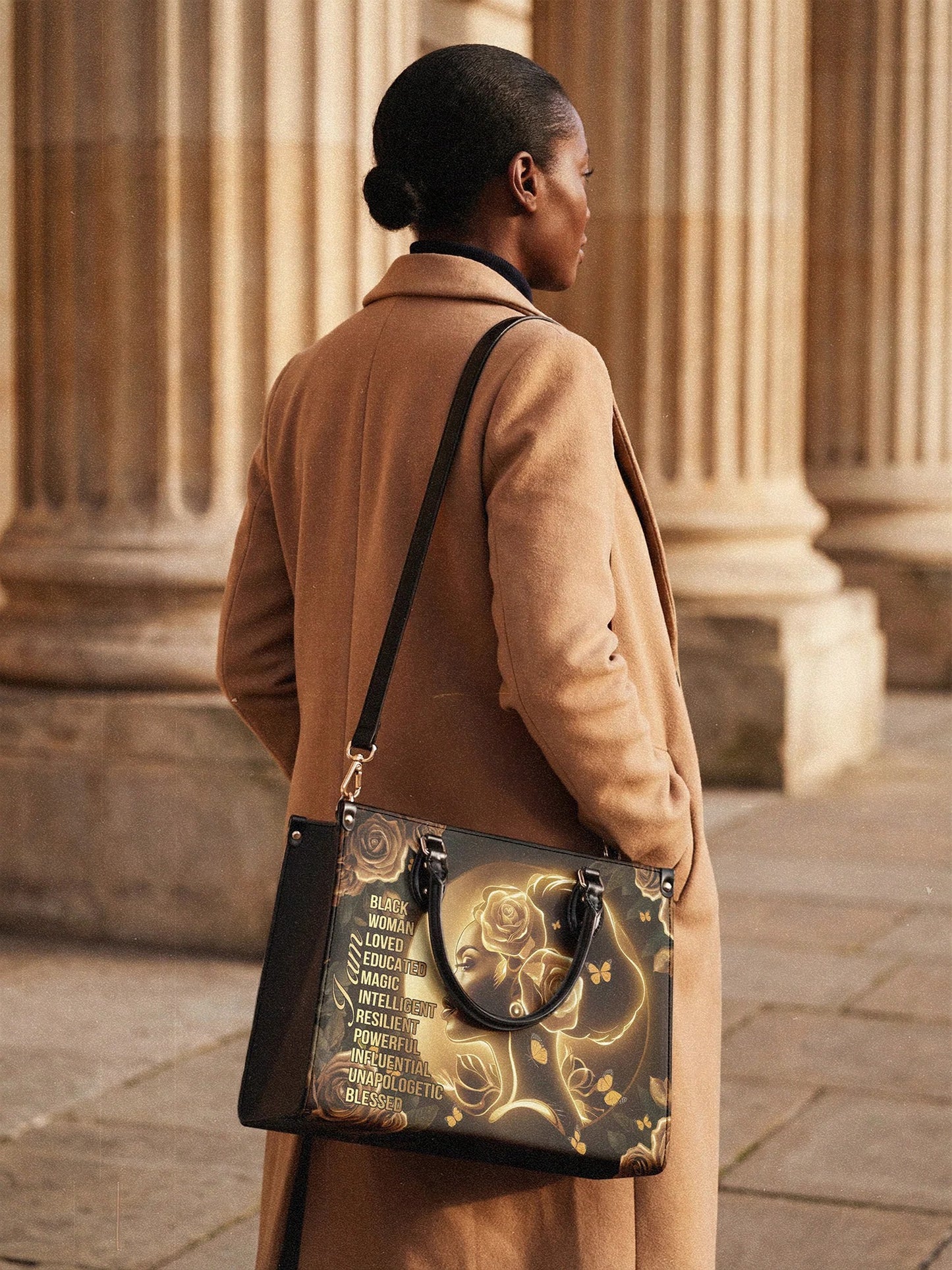 Afroyla "Lumina" Leather Handbag