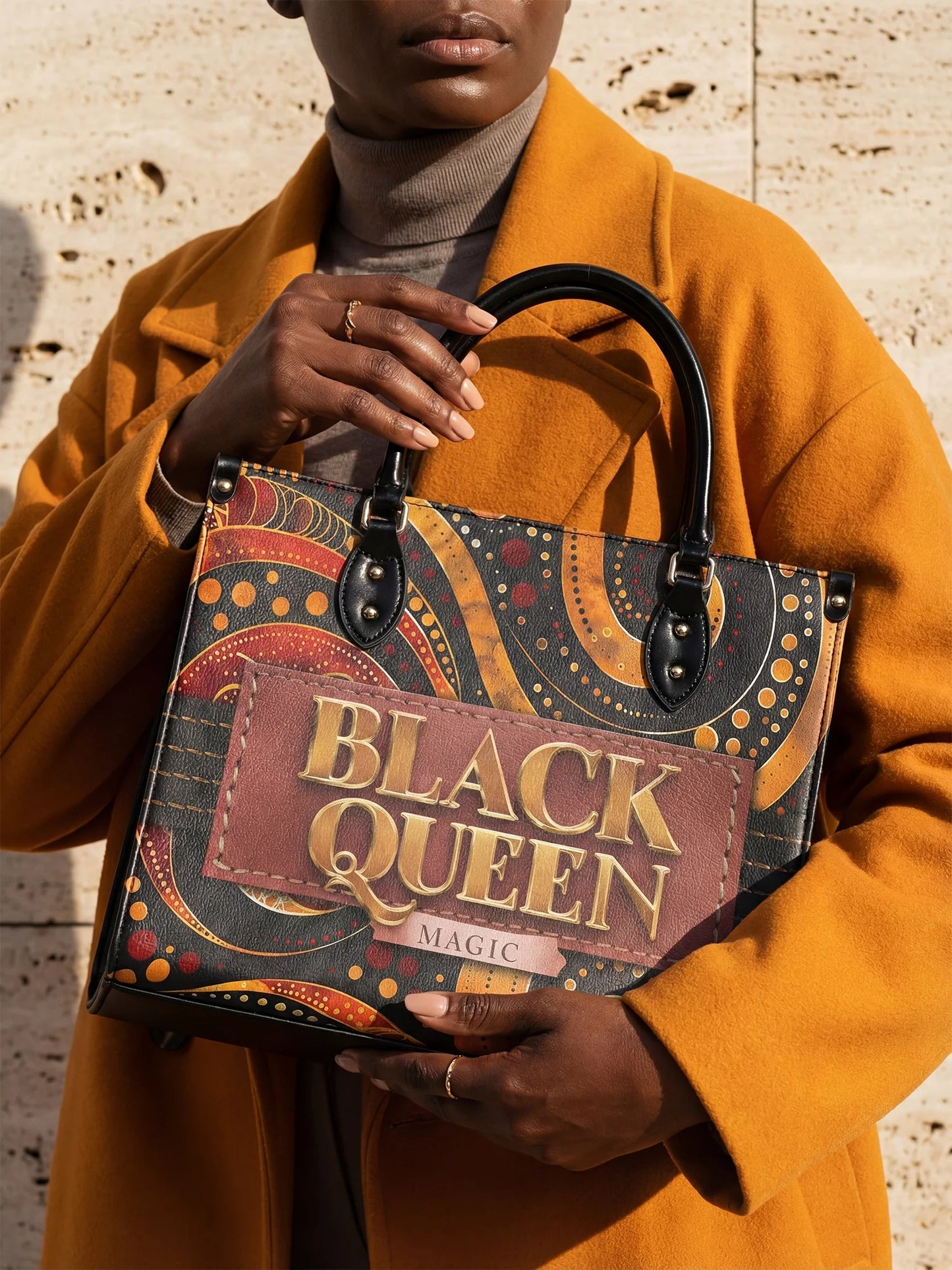 Afroyla "Makeda" Leather Handbag