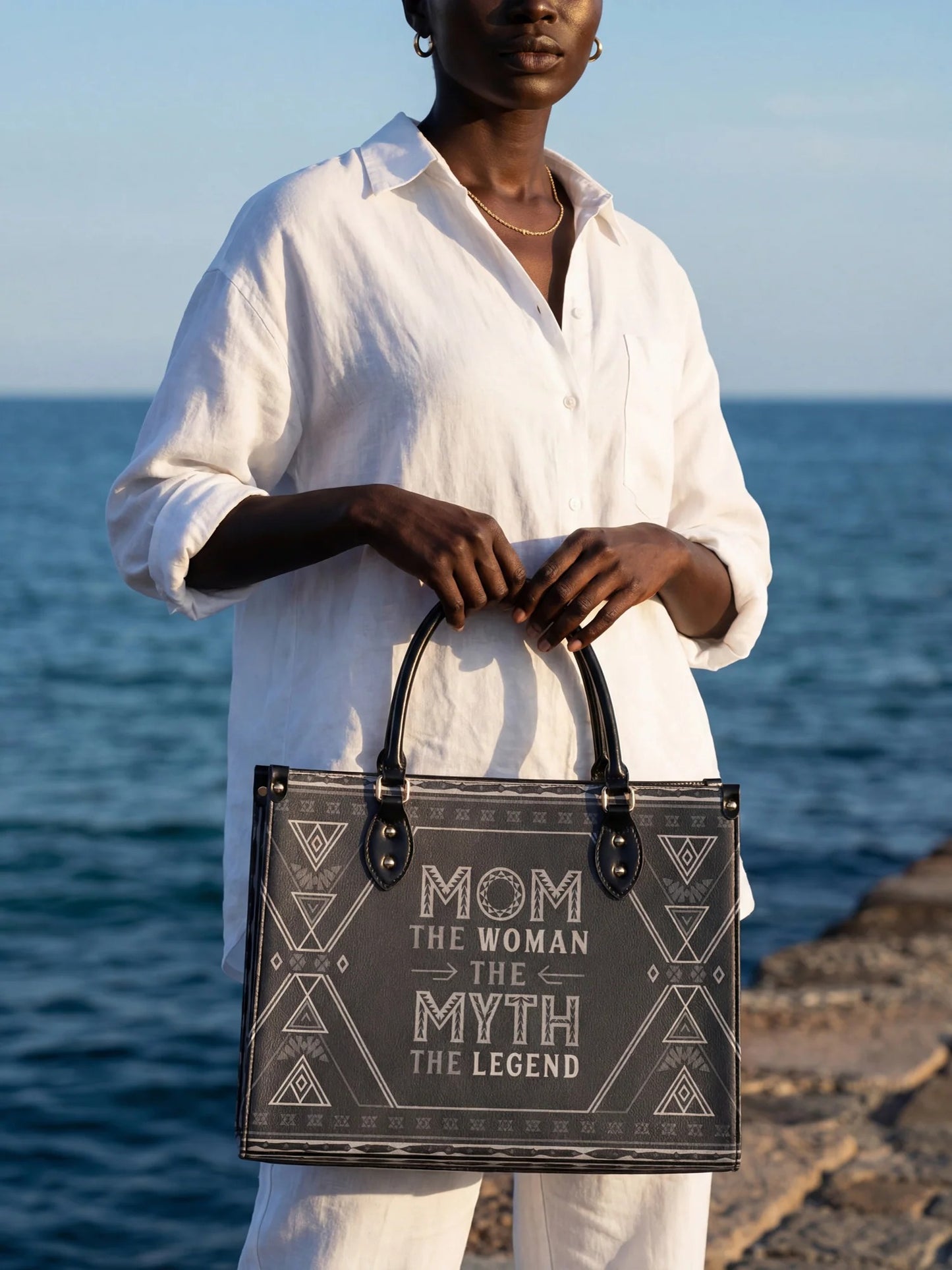 Afroyla "Mamalore" Leather Handbag