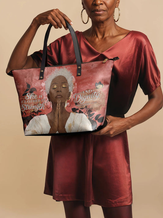 Afroyla "Namisa" Leather Tote Bag