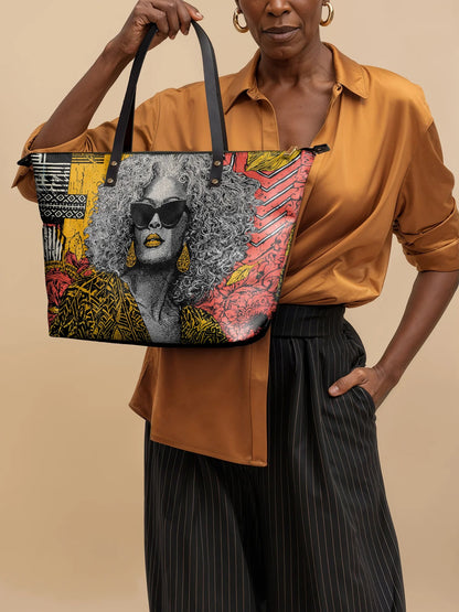 Afroyla "Nandeka" Leather Tote Bag