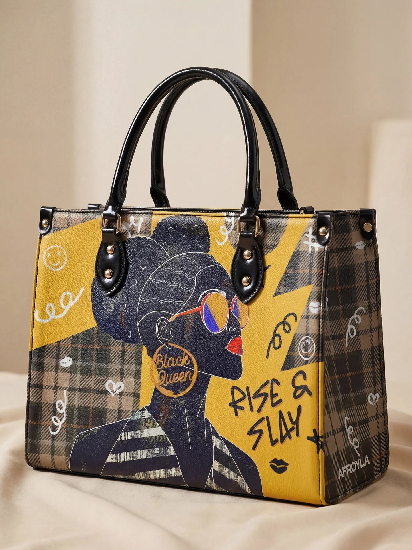 Afroyla "Sanaa" Cornbread Leather Handbag