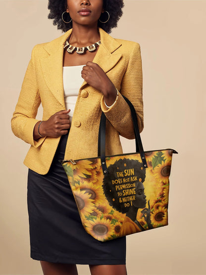 Afroyla "Sunaya" Leather Tote Bag