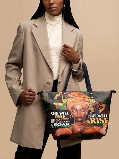 Afroyla "Thundara" Leather Tote Bag