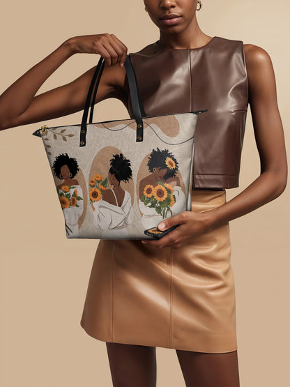 Afroyla "Solina" Leather Tote Bag