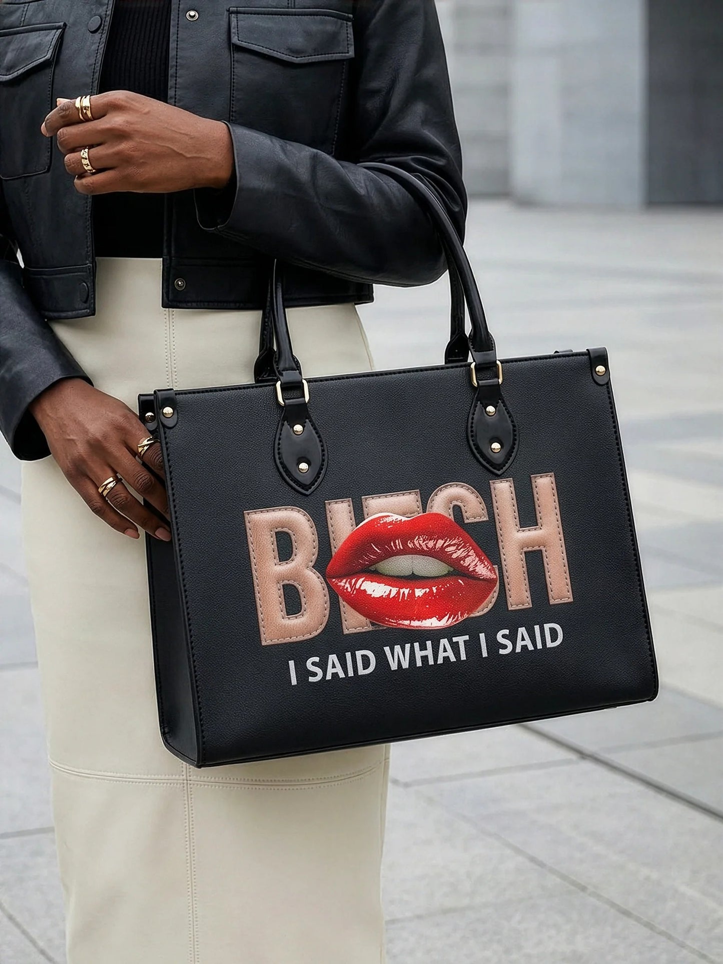 Afroyla "Teyana" Leather Handbag