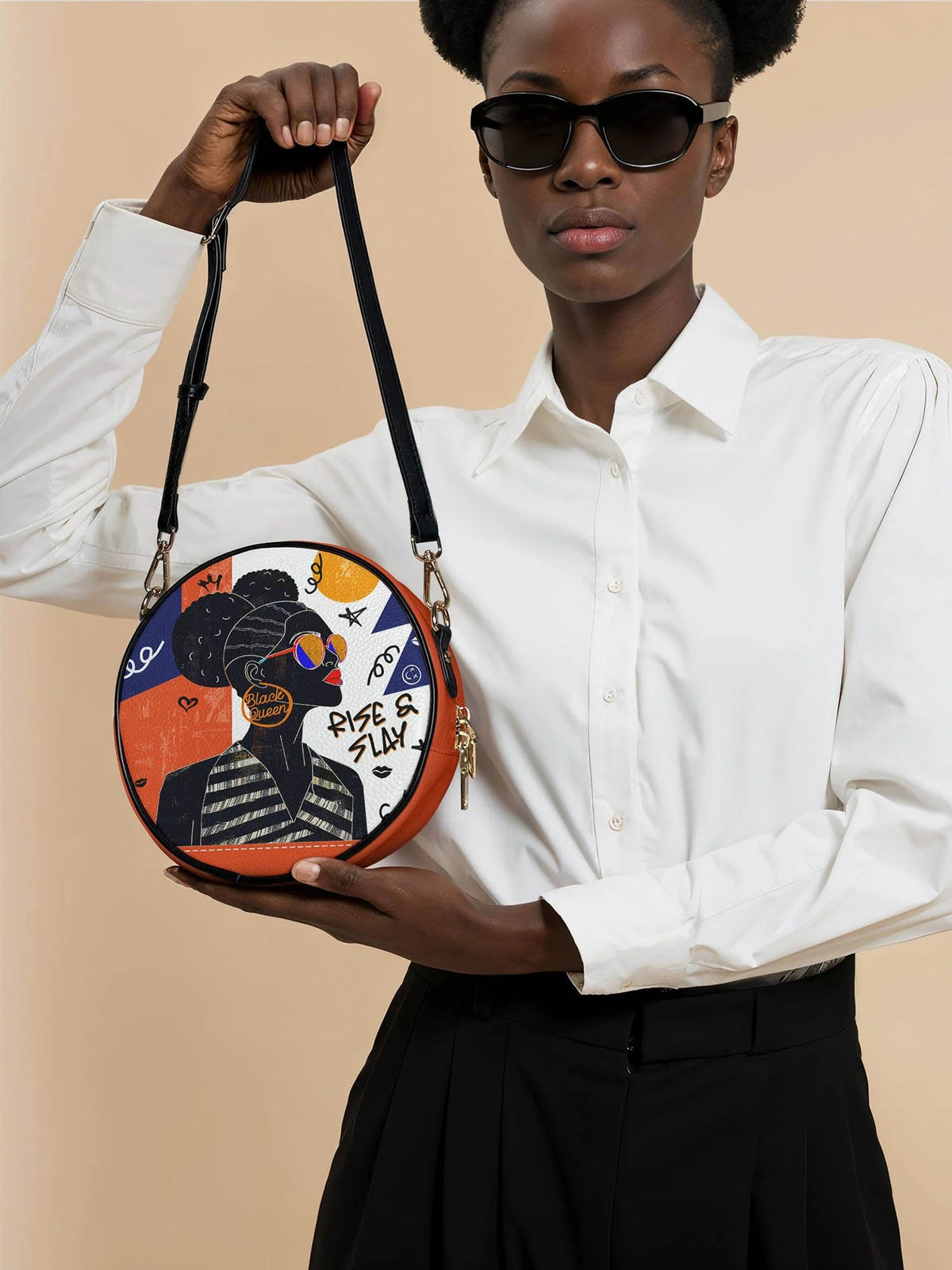 Afroyla "Sanaa" Salt Pop Circle Crossbody Bag
