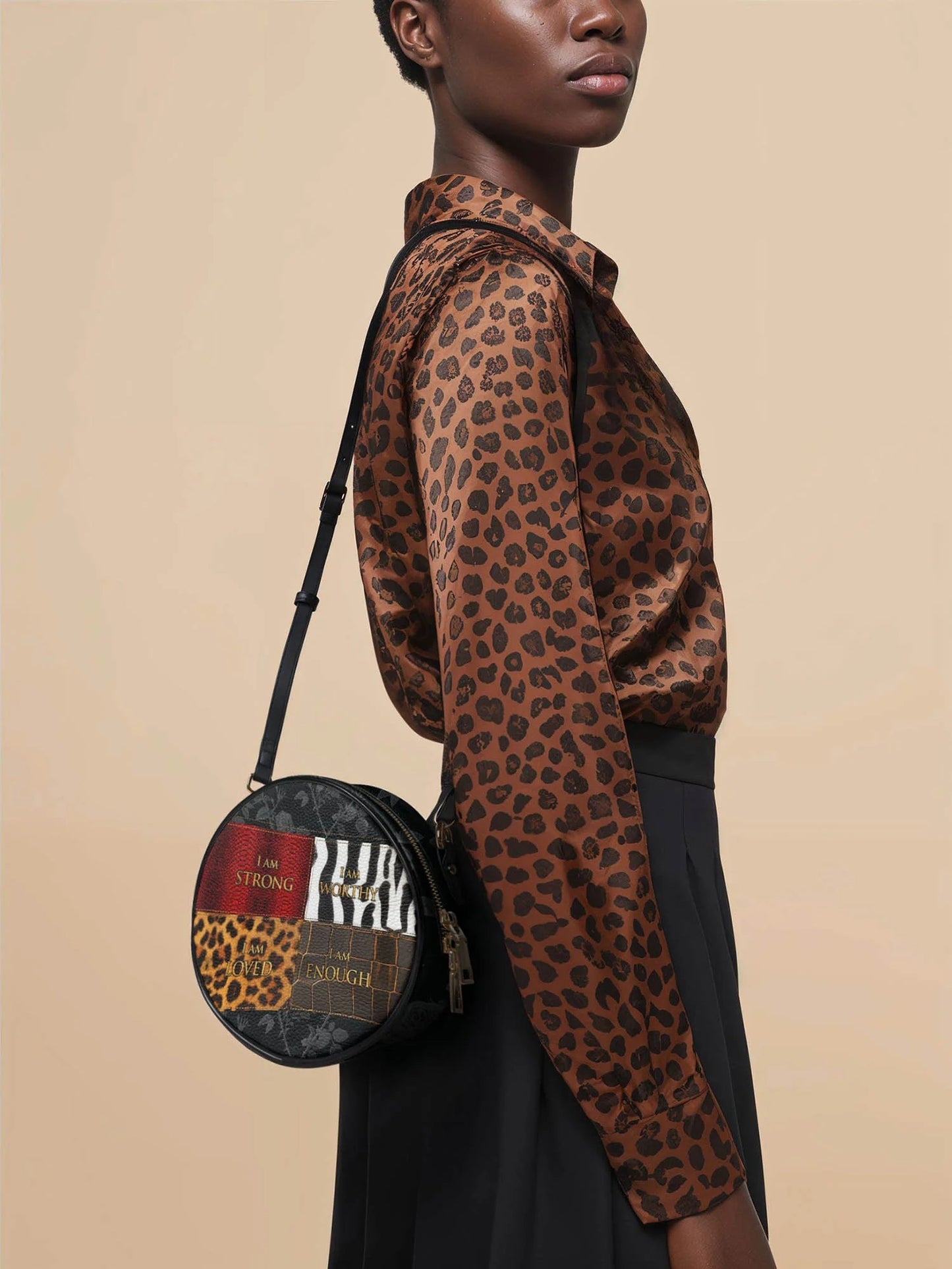 Afroyla "Kadia" Circle Crossbody Bag