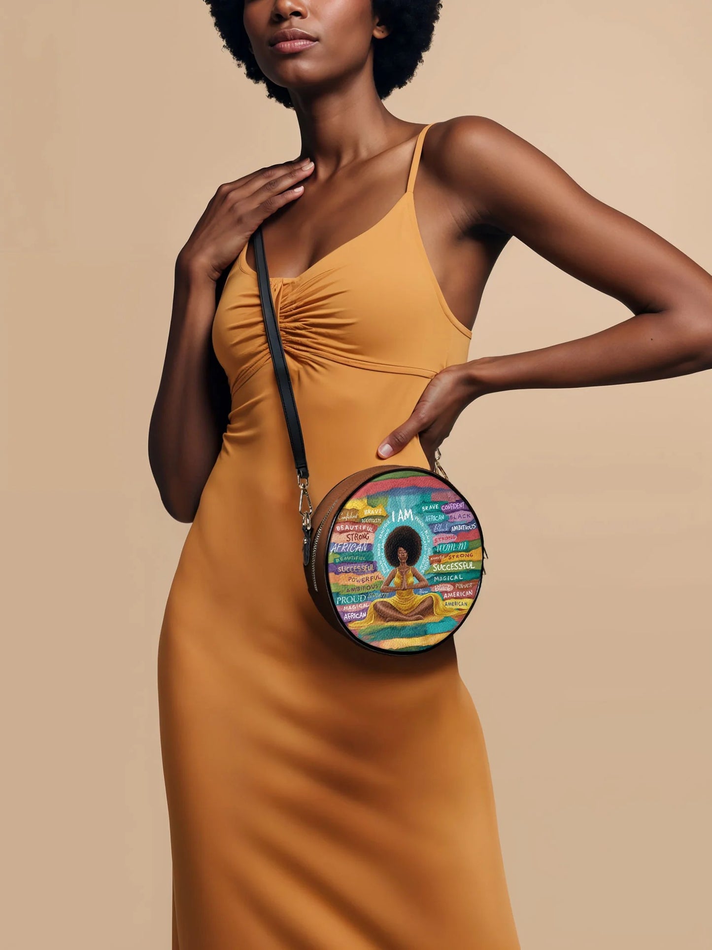 Afroyla "AfroEssence" Circle Crossbody Bag