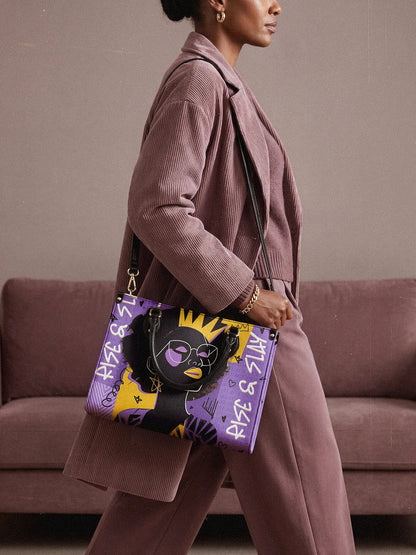 Afroyla "Aina" Grape Soda Leather Handbag