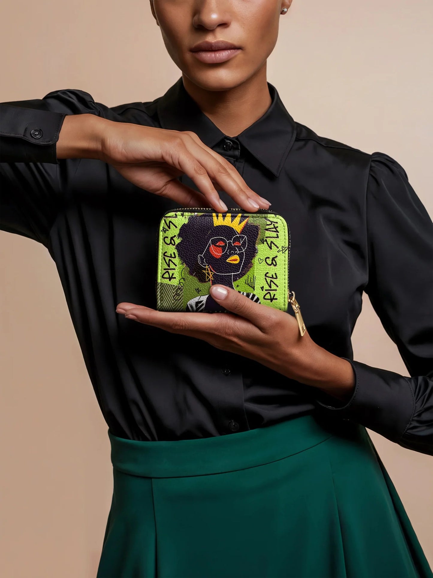 Afroyla "Aina" Lime Pop Mini Wallet