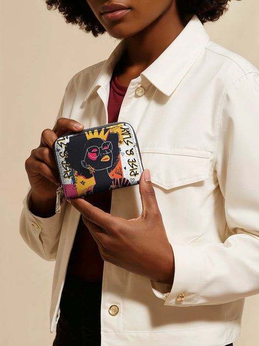 Afroyla "Aina" Coconut White Mini Wallet