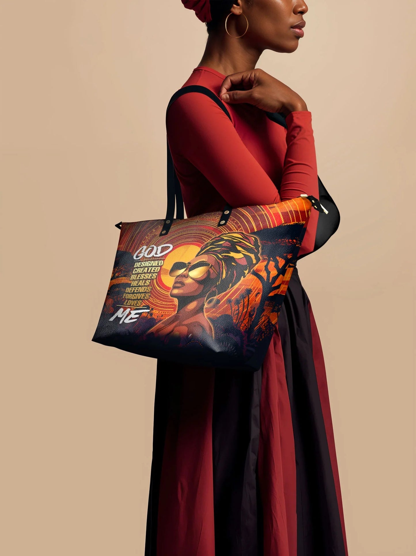 Afroyla "Aseda" Leather Tote Bag