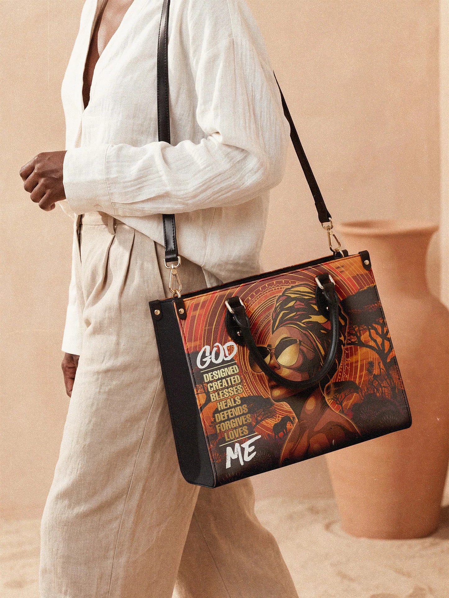 Afroyla "Aseda" Leather Handbag